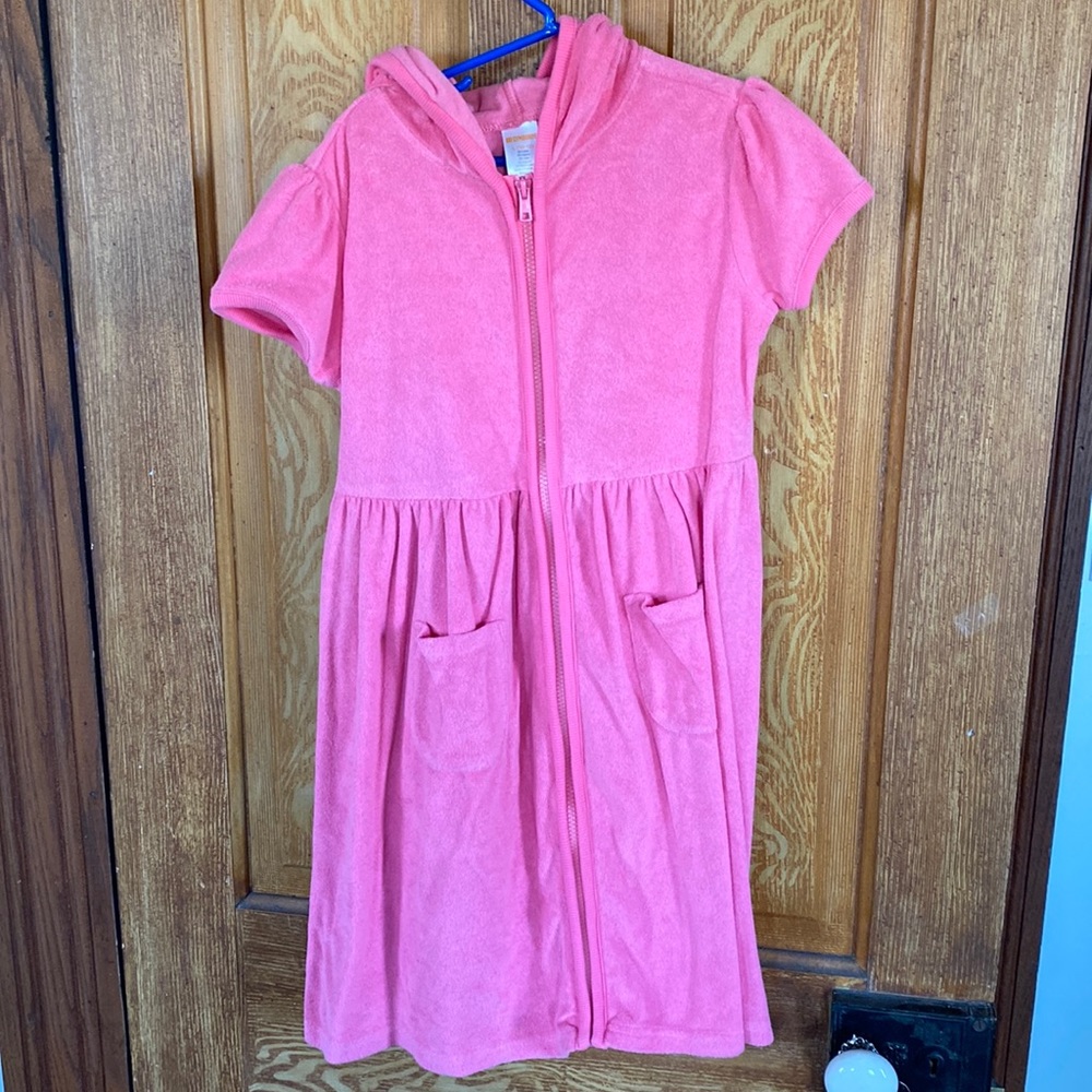 Bubblegum pink girls swimsuit coverup. Gymboree 10/12